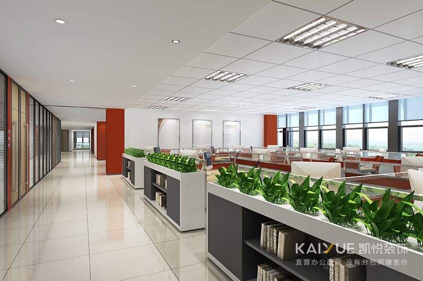 办公楼装修办公区效果