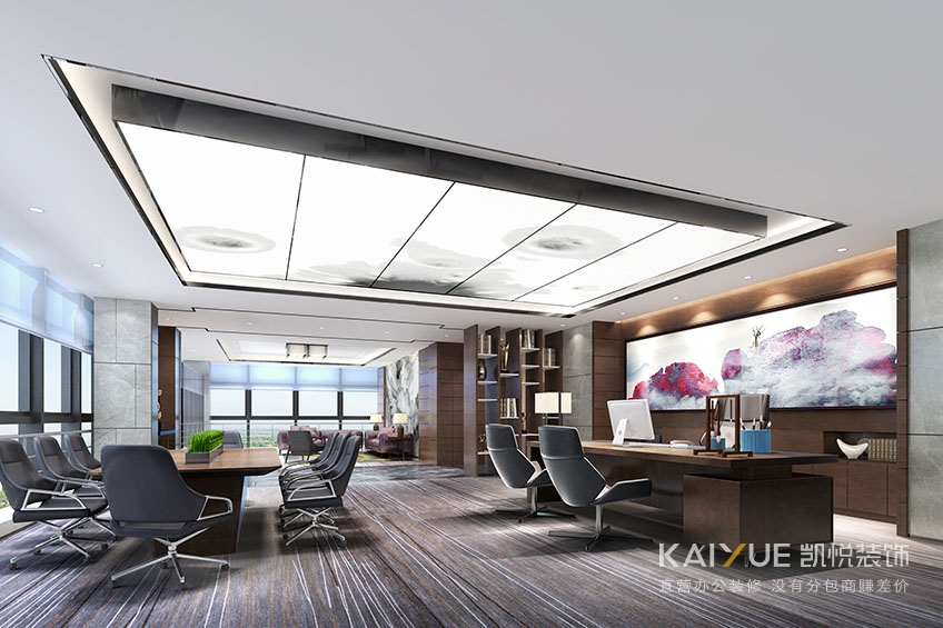 办公楼装修经理室效果