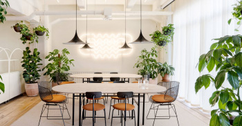 这么温馨而自然的办公室装修少见