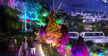 新加坡机场打造室内最大的瀑布—由办公空间装修分享