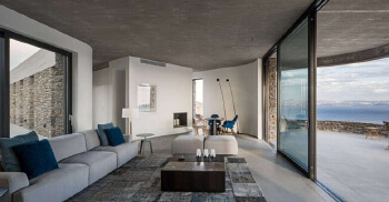 希腊现代混凝系景观别墅—由办公室设计网站分享