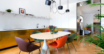 复古黄铜厨房改造_由办公室装饰设计公司分享