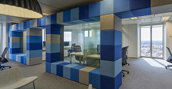 混合色彩与图形—办公装修公司