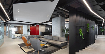 红色和黑色碰撞-办公室装饰