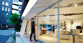 办公空间切角商店设计—形成小巷亮点