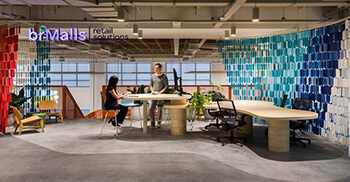 办公室轻盈窗帘装饰—助你诞生新想法