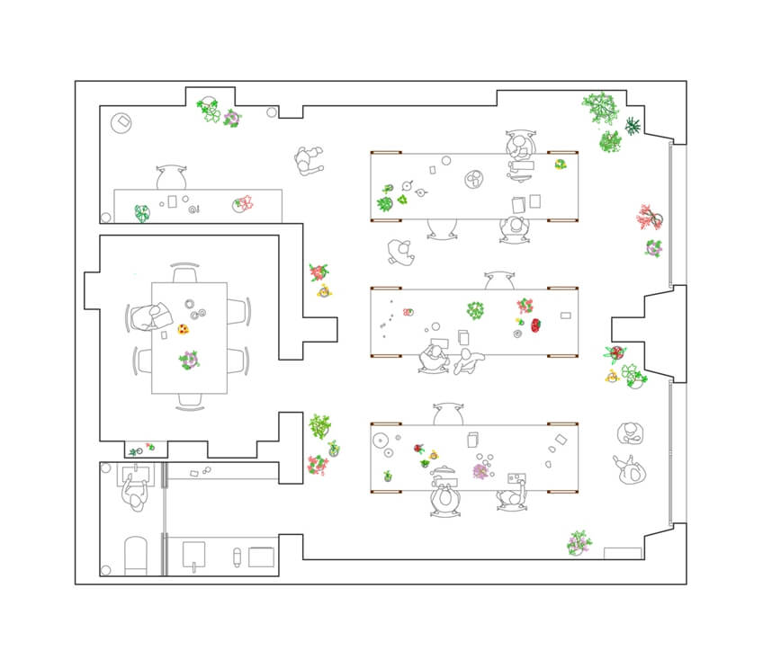 办公装修设计 平面图
