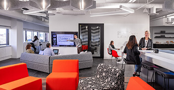 纳尔逊办公空间装修设计_以关注员工身心发展为主