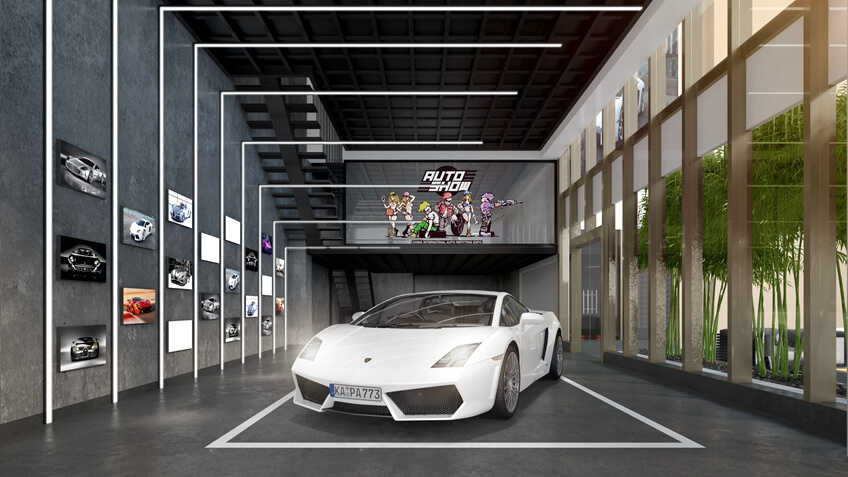 办公设计装饰工程 贴膜区