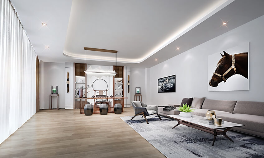 办公设计装饰工程 豪车会客室