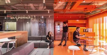 办公楼装修公司-使用有趣颜色和纹理创造多元工作空间