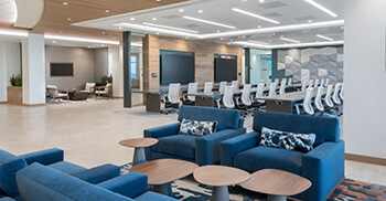 办公室室内装修中如何构成三维空间