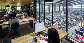 旧厂房装修设计成生态办公室环境