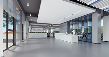 再携手小鹏汽车飞行器办公室装修工程