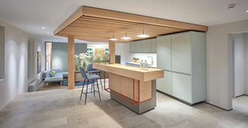 办公楼室内装修：材料经过精心挑选 非常注重真实性和可持续性