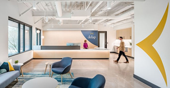 办公室装修背后的主要动力是以人为本 阳光普照的厨房和休息室空间足够灵活