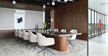 办公室装修设计：创造一个动态的、明亮的玻璃盒子