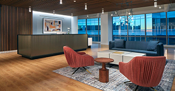 办公室设计装修：灵活的工作环境给人一种精品款待的感觉