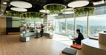 办公室装修：借鉴乡村图像 圆形在这里占主导地位